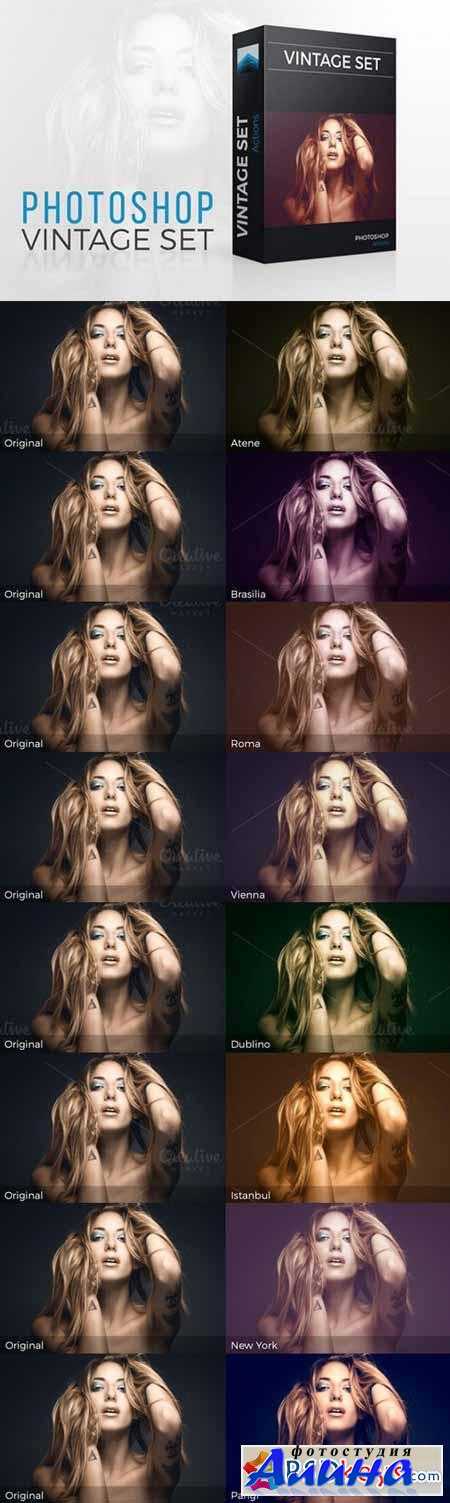 Vintage Photoshop actions set Vintage Photoshop actions set
