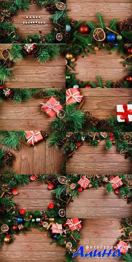 Фоны с еловыми ветками / Backgrounds with spruce branches