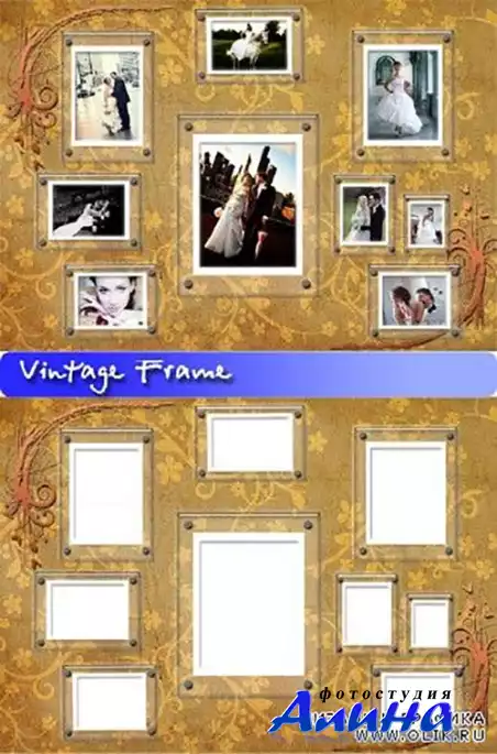 Винтажная рамка "Vintage Frame"  (1 PNG + 1 PSD)
